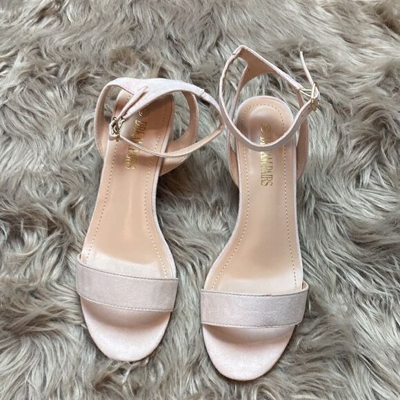 DREAM PAIRS Carnival Leather Suede Ankle Strap Low Block Chunky Heel Sandal Pump - Picture 3 of 15